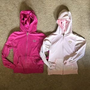 3/$15 2 Arizona Active rhinestone hoodies large/14